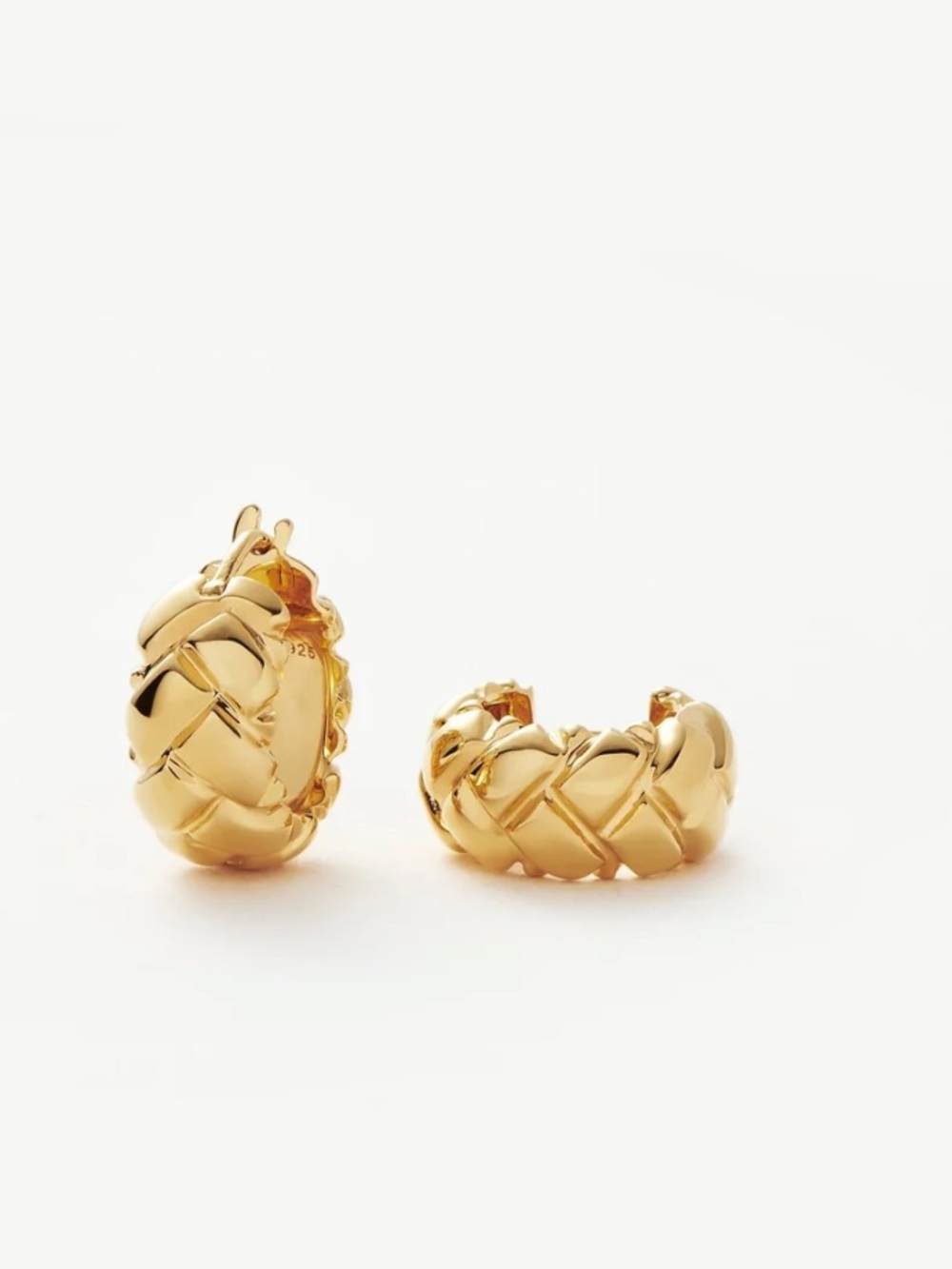 Missoma Lucy Williams waffle chunky waffle hoop earrings